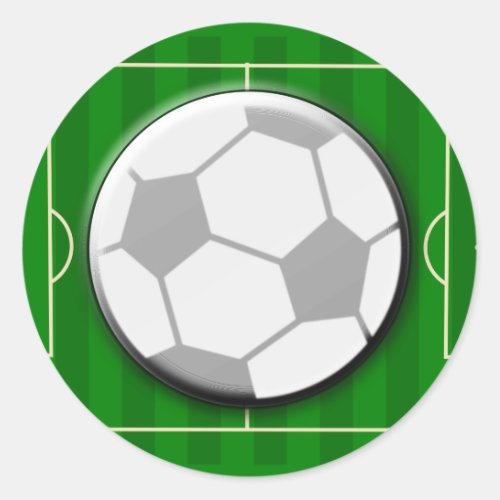 Soccer Football Classic Round Sticker