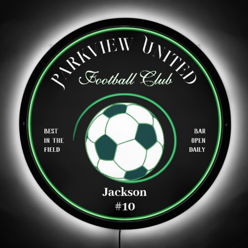 Soccer Football Club Bar LED Sign