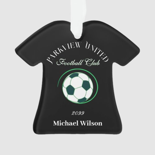 Soccer Football Club Bar Shirt Shaped Ornament