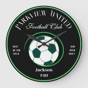 Soccer Football Club Bar Wall Clock