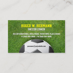 Soccer Football Coach Business Card