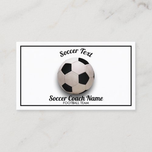 Soccer football coach manager business card