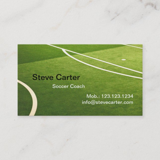 Soccer , Football Coach or Player Green Grass Card (Front)