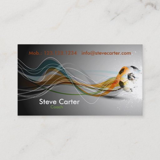 Customizable Soccer / Football Coach / Player Business Card