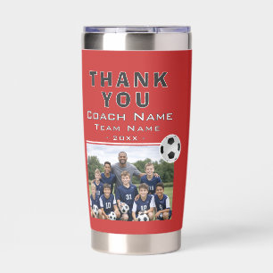 Soccer Football Coach Team Photo Insulated Tumbler