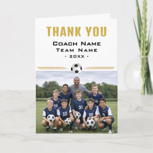 Soccer Football Coach Team Photo Thank you