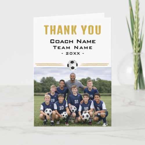 Soccer Football Coach Team Photo Thank you
