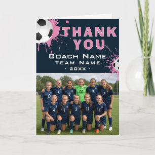 Soccer Football Coach Team Photo Thank you 