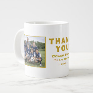 Soccer Football Coach Thank You Team Photo Giant Coffee Mug
