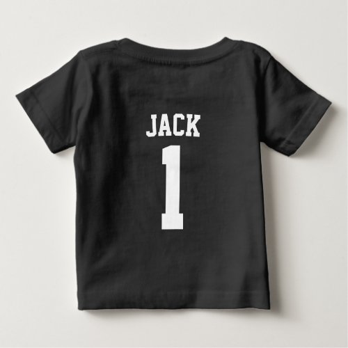 Soccer Football Custom Name And Number Baby T_Shirt