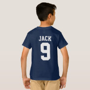 Soccer Football Custom Name And Number T-shirt at Zazzle