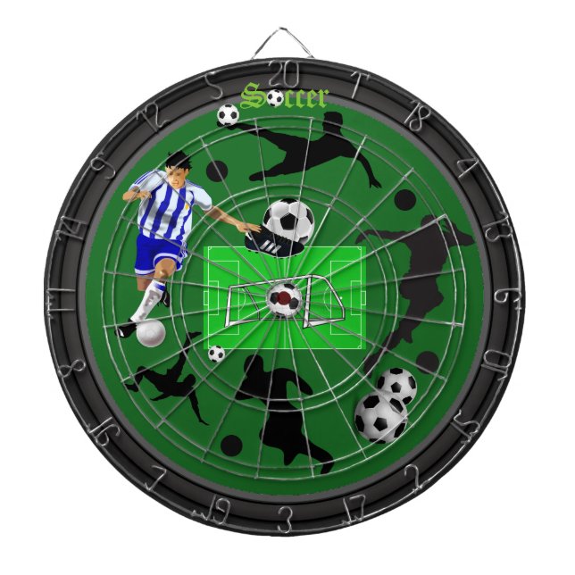 Soccer (football) Dartboard With Darts (Front)