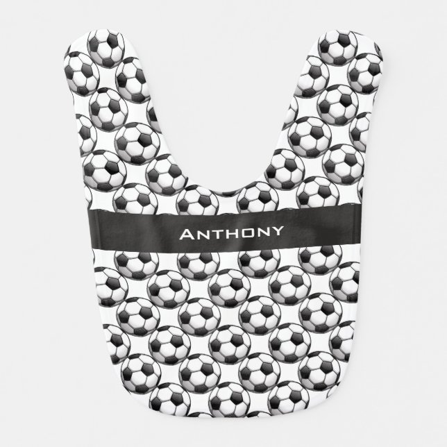 Soccer Football Design Baby Bib (Front)