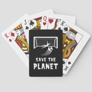 Soccer Football Earth Day Save The Planet Poker Cards