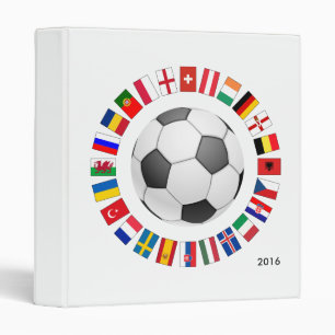 Soccer Football European Championship 2016 3 Ring Binder