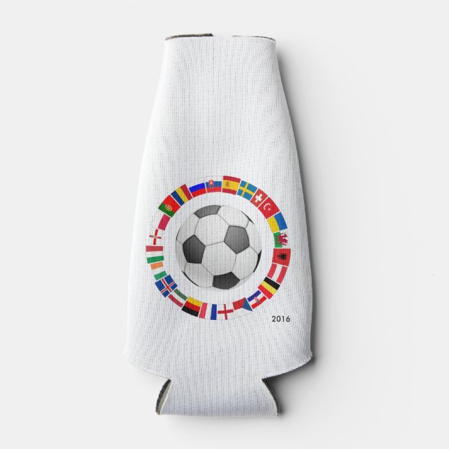 Soccer Football European Championship 2016 Bottle Cooler (Front)