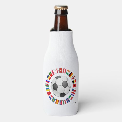 Soccer Football European Championship 2016 Bottle Cooler