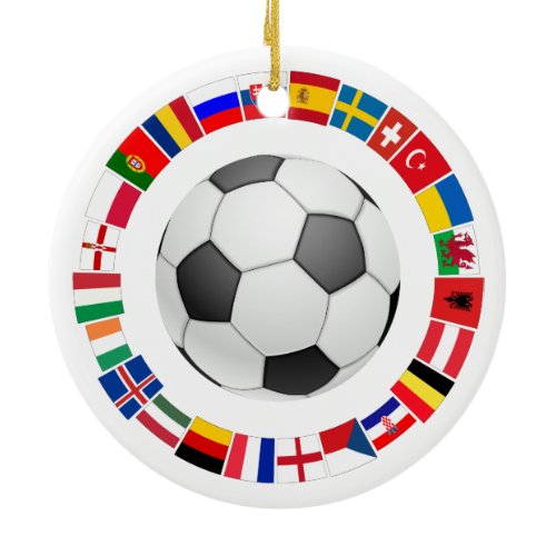 Soccer Football European Championship 2016 Ceramic Ornament
