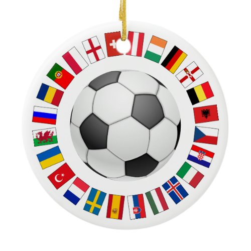 Soccer Football European Championship 2016 Ceramic Ornament