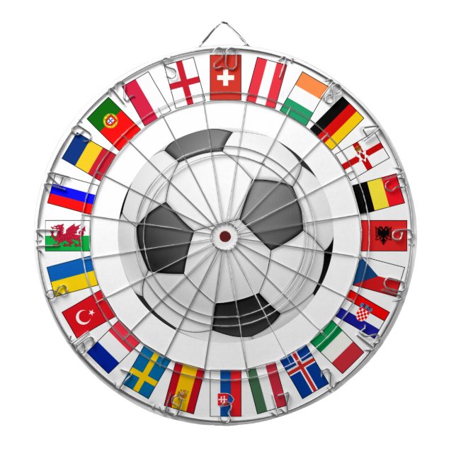 Soccer Football European Championship 2016 Dartboard (Front)