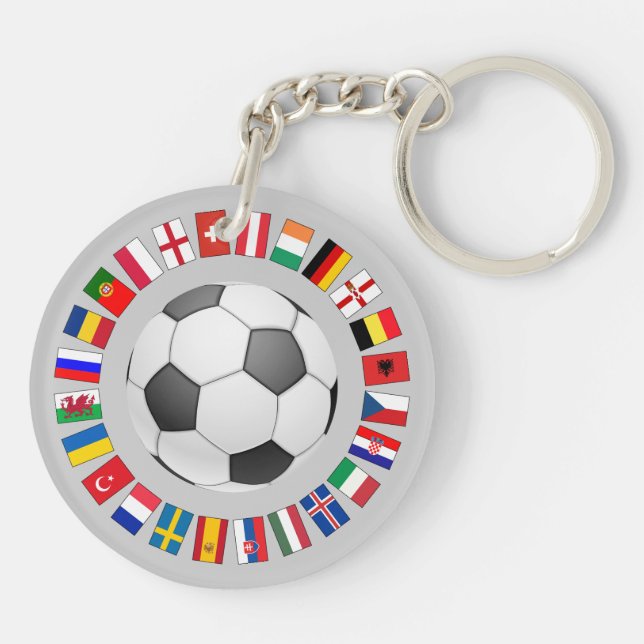 Soccer Football European Championship 2016 Keychain (Back)