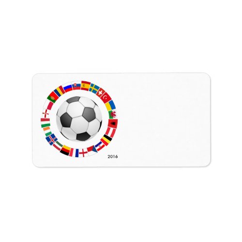 Soccer Football European Championship 2016 Label