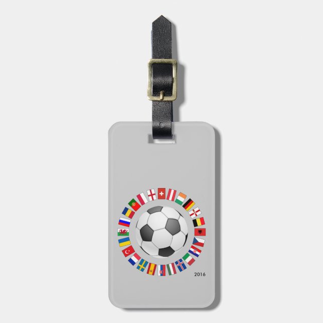 Soccer Football European Championship 2016 Luggage Tag (Front Vertical)