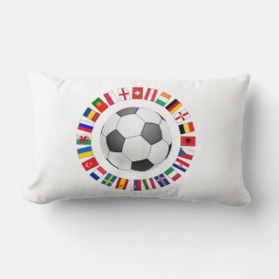Soccer Football European Championship 2016 Lumbar Pillow