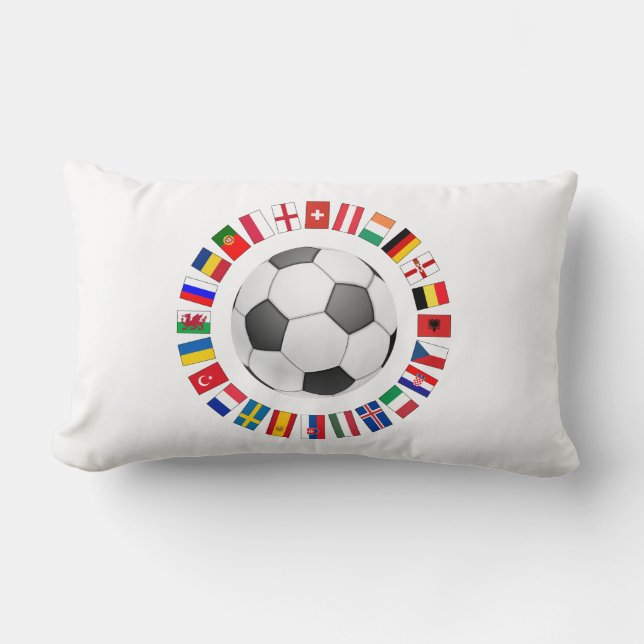 Soccer Football European Championship 2016 Lumbar Pillow (Front)