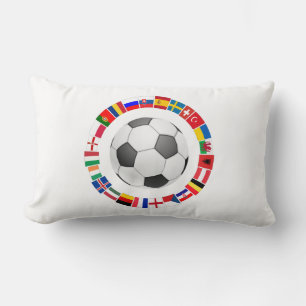 Soccer Football European Championship 2016 Lumbar Pillow