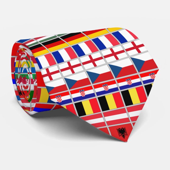 Soccer Football European Championship 2016 Neck Tie (Rolled)