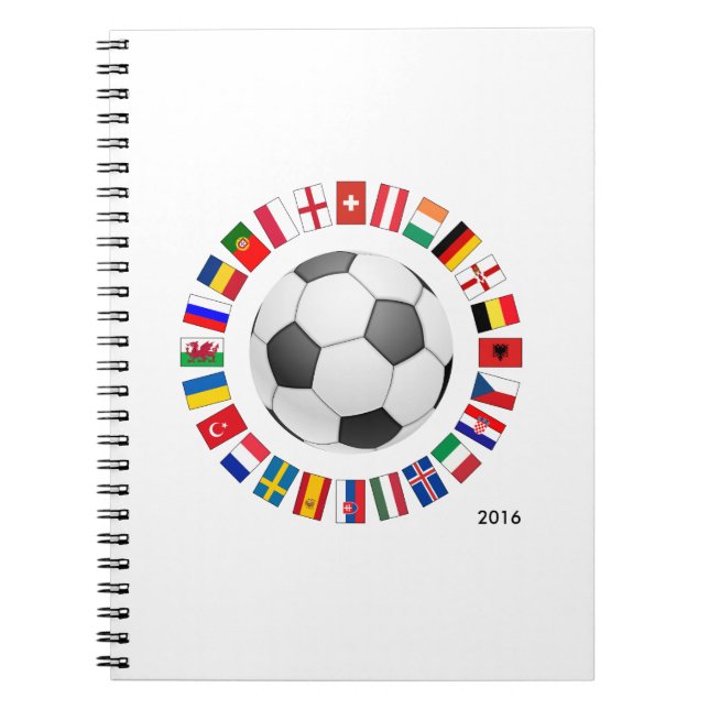 Soccer Football European Championship 2016 Notebook (Front)