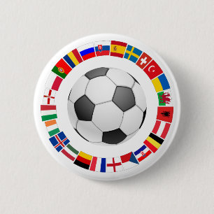 Soccer Football European Championship 2016 Pinback Button