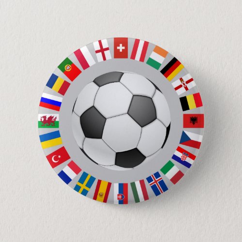 Soccer Football European Championship 2016 Pinback Button