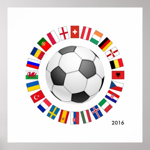 Soccer Football European Championship 2016 Poster