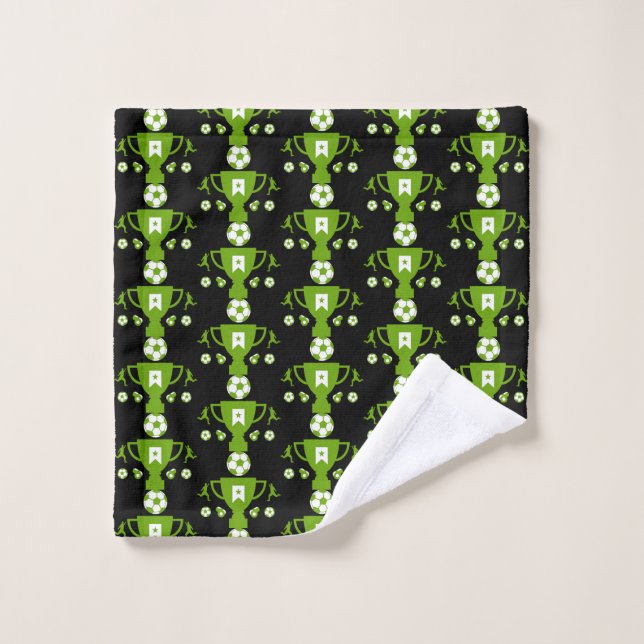 Soccer Football Fan  Bath Towel Set (Wash Cloth)