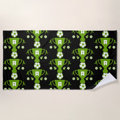 Soccer Football Fan   Beach Towel