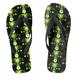 Soccer Football Fan Flip Flops