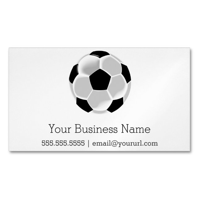 Soccer Football Futbol Ball Business Card Magnet (Front)