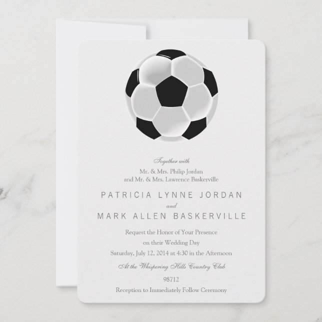 Soccer Football Futbol Ball Invitation (Front)
