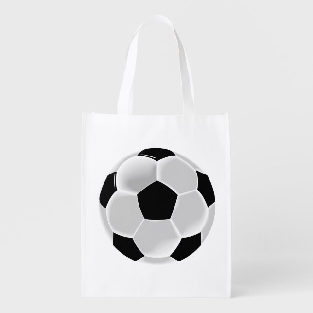 Soccer Football Futbol Ball Reusable Grocery Bag (Front)