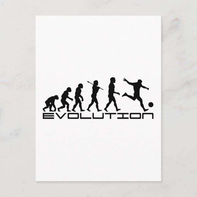 Soccer Football Futbol Sport Evolution Art Postcard (Front)