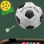 Soccer Football game room Black and white ball  Dart Board<br><div class="desc">Soccer Football game room Black and white ball "Sports decor",   Dart Board 



coach,  cool,  for men,  funny,  ball,  team sports,  teams, memorabilia,  baseball coaches, </div>