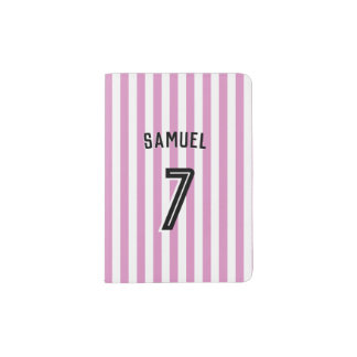 Soccer Football Girl Custom Player & Number Passport Holder