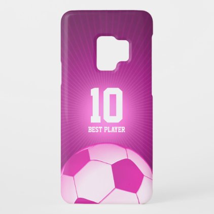Soccer | Football Girly Best Player No. Case-Mate Samsung Galaxy S9 Case