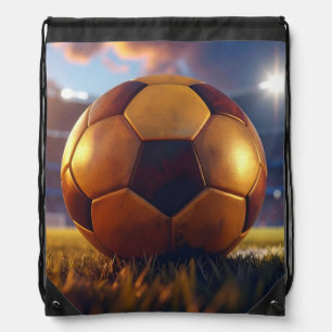Soccer Football - Golden Ball Drawstring Bag