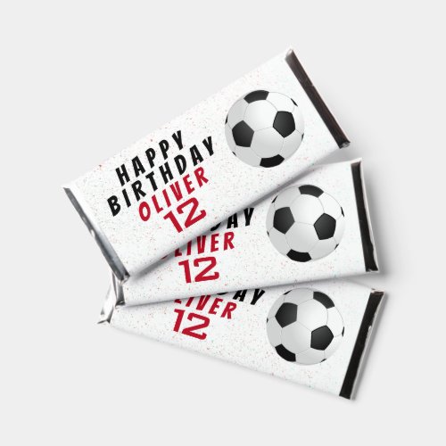 Soccer Football Happy Birthday Kids Name Age  Hershey Bar Favors