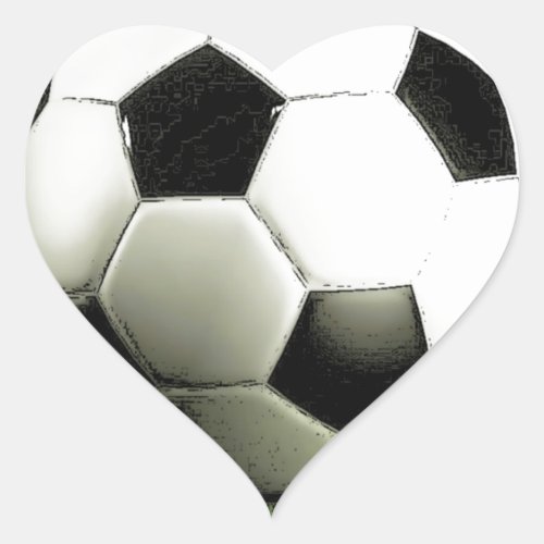 Soccer _ Football Heart Sticker