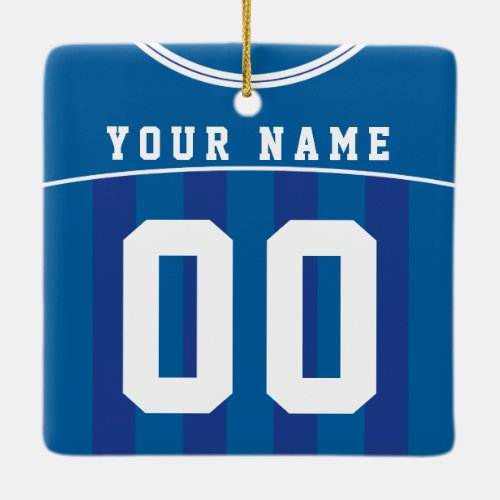 Soccer Football Jersey Name  Number Template Ceramic Ornament