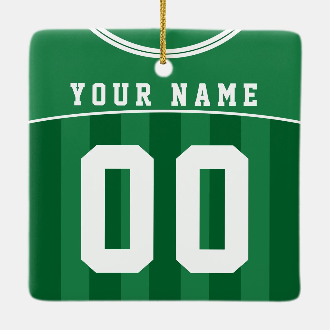 Soccer Football Jersey Name & Number Template Ceramic Ornament Zazzle